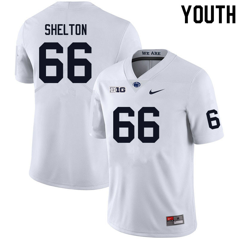 Youth #66 Drew Shelton Penn State Nittany Lions College Football Jerseys Sale-White - Click Image to Close